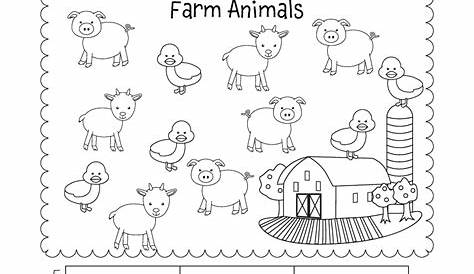Free Printable Farm Animals Bar Graph Worksheet