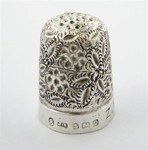 Antique Hallmarked Sterling Silver Sewing Thimble Silversmith James
