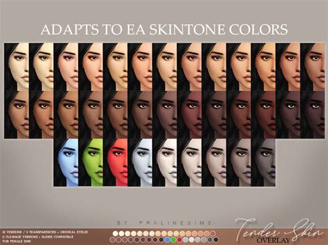 Sims 4 Cc Custom Content Skin Tones Pralinesims Tender Skin Vrogue