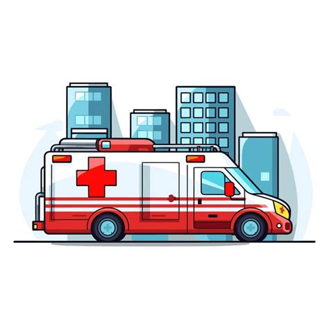 Premium Vector Emergency Ambulance Vector Illustration