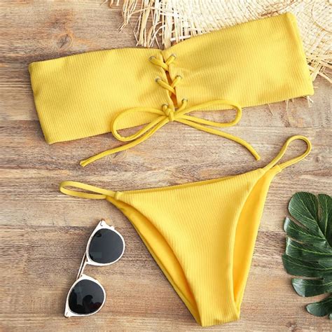 Sexy Micro Bikini Set New Brazilian Thong Biquini Strappy Swimwear