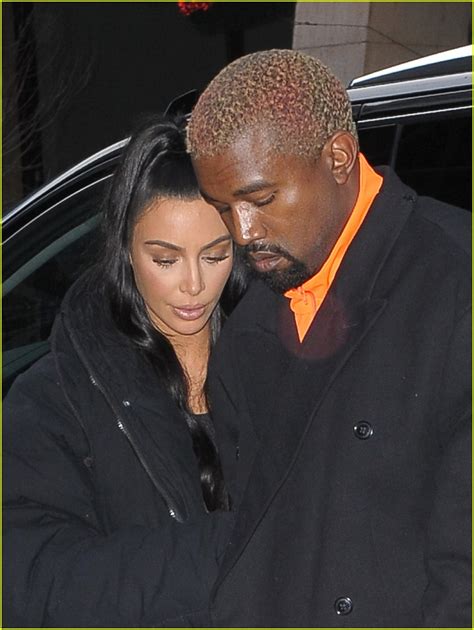 Kim Kardashian Holds On To Kanye West After Lunch Date Photo