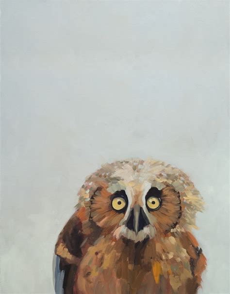 Baby Owl Painting Nature Oil Painting Art Print Etsy