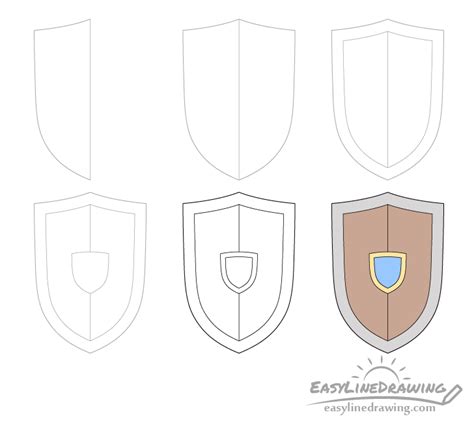 Imagse Of How To Draw Easy Shields Bruno Quiented