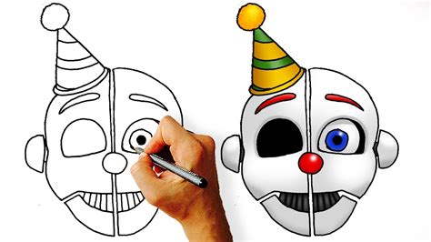 how to draw ennard sister location five nights at freddy s head youtube