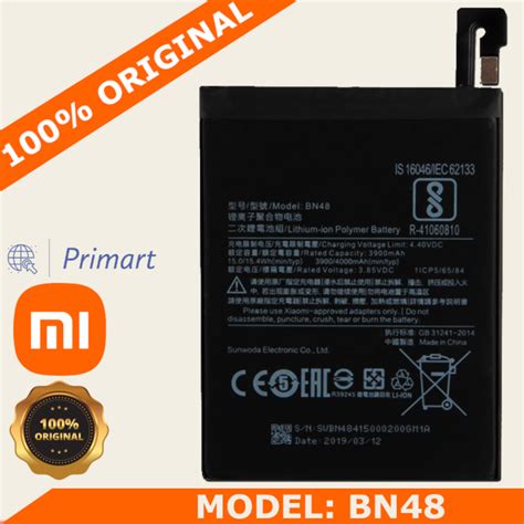 Xiaomi Redmi Note 6 Pro BN48 Battery Lazada PH