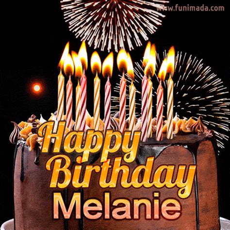 Chocolate Happy Birthday Cake For Melanie 