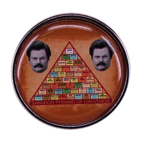 Ron Swanson Pyramid Of Greatness Enamel Pin Distinct Pins