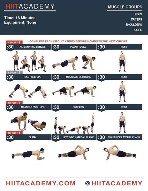 Circuit Workout Routine For Men Workoutwalls