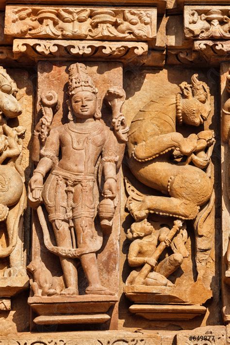Famous Sculptures Of Khajuraho Temples India Stock Photo 649877