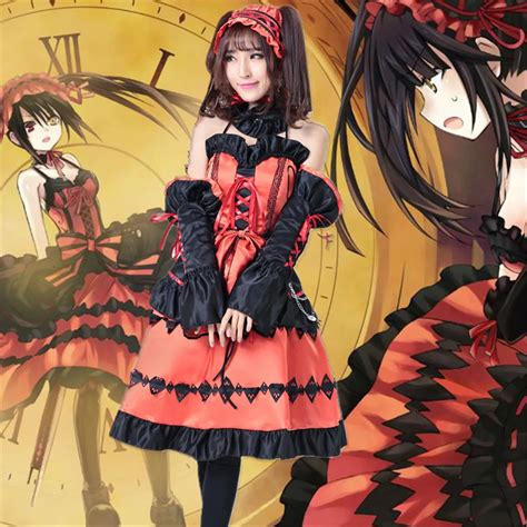 Anime Date A Live Nightmare Tokisaki Kurumi Uniform Cosplay Costumes
