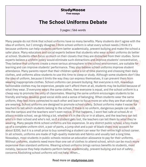 ⭐ Persuasive Text About School Uniform Persuasive Essay The Benefits