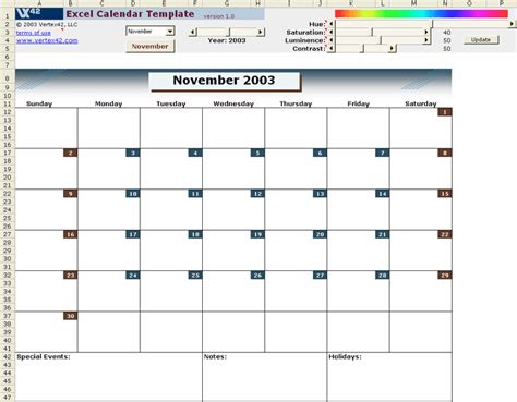 Seng Nduwe Ngamuk 2011 Calendar Excel Template