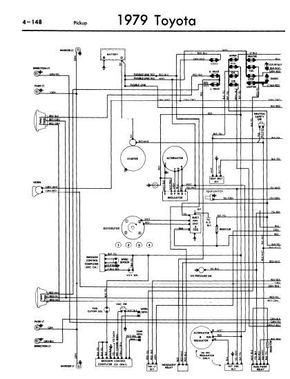 Pickup wiring is always going to be most optimally communicated visually. repair-manuals: Toyota Pickup 1979 Wiring Diagrams