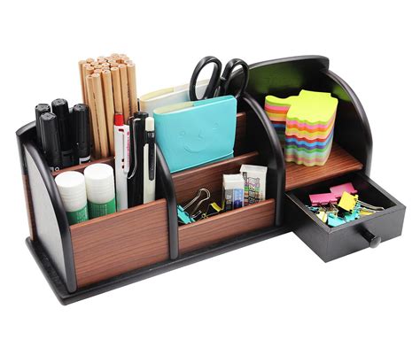 Pag Office Supplies Wood Desk Organizer Pen Holder Accessories Storage