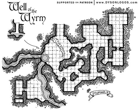 Well Of The Wyrm In 2020 Fantasy Map Dungeon Maps Map Layout