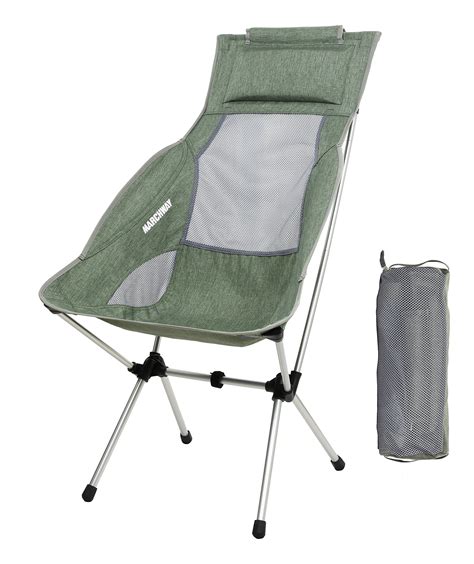 Marchway Lightweight Folding High Back Camping Chair With Headrest