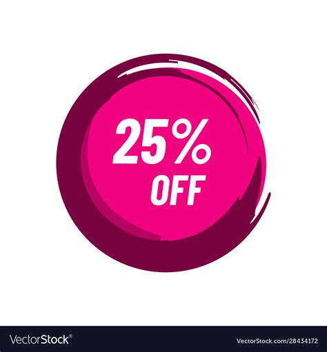 25 Off Sale Percent Discount Marketing Royalty Free Vector