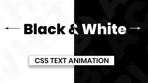 Animated Text In Black And White Background Css Text Animation Youtube