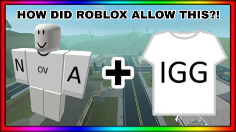 The Most Messed Up Roblox Shirts Combo Nova And Igg Shirts Youtube