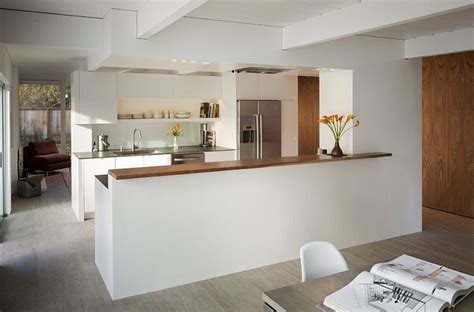 A half wall 40 to 50 inches tall built between the kitchen and living area establishes physical and visual boundaries for your kitchen. Transform Your Kitchen Into A Social Hub, Ideas, Tips And ...