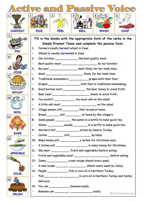 English Passive Voice Worksheets