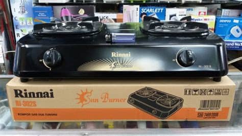 Sebanding dengan harga kompor gas mini portable itu sendiri yang terjangkau. Jual Rinnai RI-302S Kompor Gas 2 Tungku Sun Burner (Ukuran ...