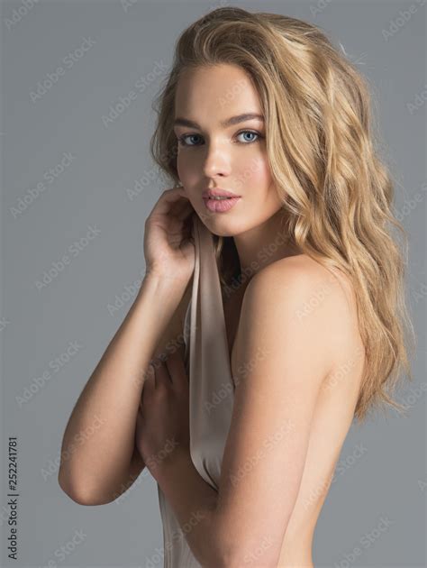 Beautiful Naked Girl Covers The Naked Sexy Body Stock Photo Adobe Stock