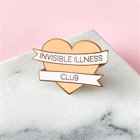 Invisible Illness Club Enamel Pin Invisible Illness Pin Etsy