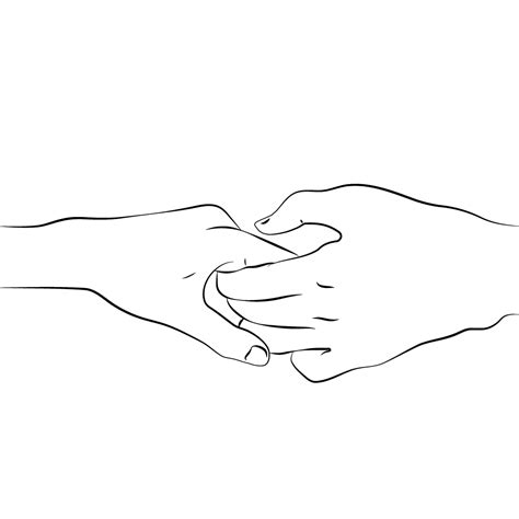 The Line Art Collection Holding Hands Minimalist Line Art