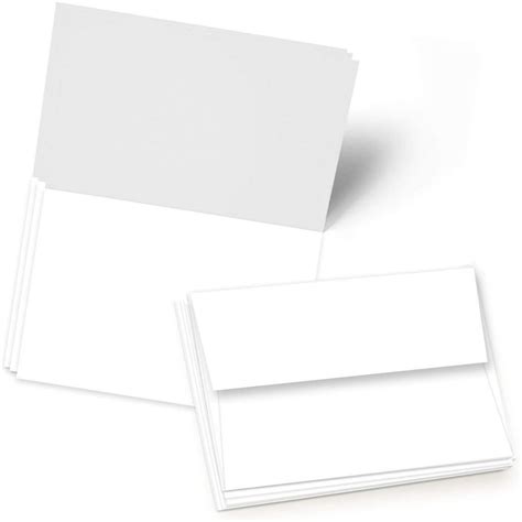 4 X 6 Blank Half Fold Greeting Card Set Smooth Invitation Folding