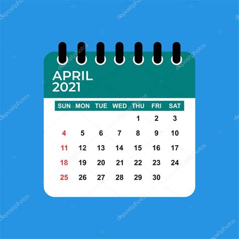 Abril 2021 Calendario Calendario Abril 2021 Abril 2021 Ilustración