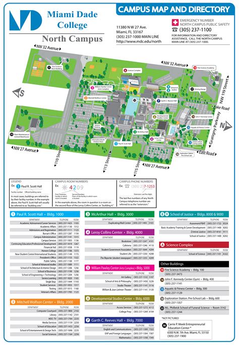 Campus Map And Directions North Campus Miami Dade College