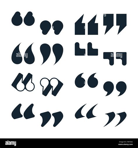 Quotation Mark Set Of Quotation Marks Punctuation Marks Stock Vector