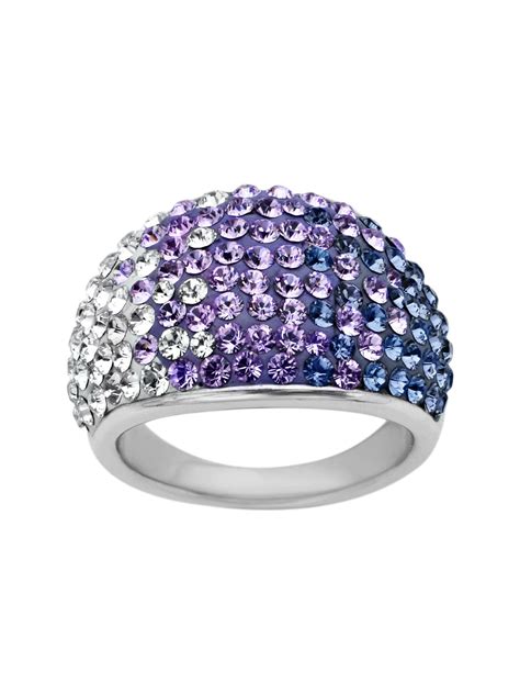 Swarovski Elements Sterling Silver Diamond Crystal Ring New