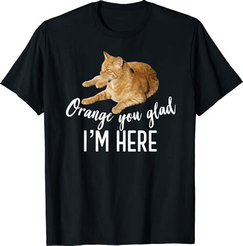 Orange You Glad Im Here Tabby Cat Lover Graphic T Shirt