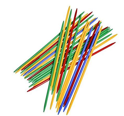 Point Games Giant Pick Up Sticks Game 42 Brightly Colored Plastic Pick