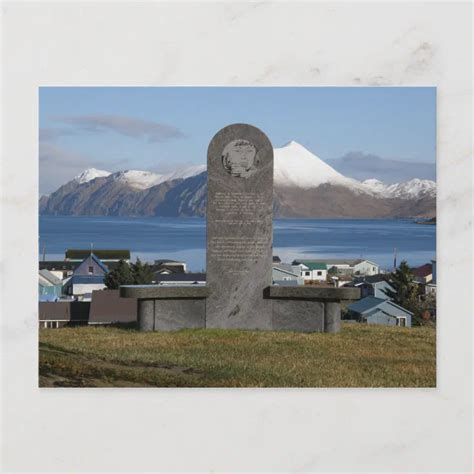Aleut Relocation Memorial Statue Unalaska Island Postcard Zazzle