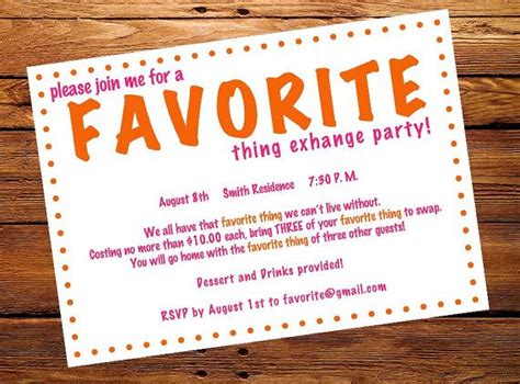 Favorite Things Party Invitation Favorite Things Party Party