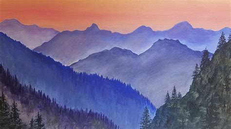 Simple Mountain Landscape Paintings