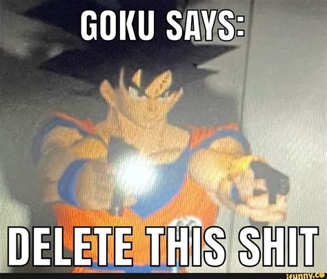 Goku Says Delete This Shit Ifunny