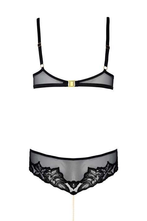 London Pearl Thong Lingerie Set • Bracli Sexy Lingerie Made In Spain