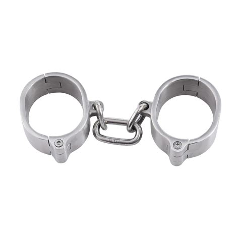 New Steel Handcuffs For Sex Bondage Restraints Hand Cuffs Bdsm Kit Slave Erotic Game Bdsm Tools