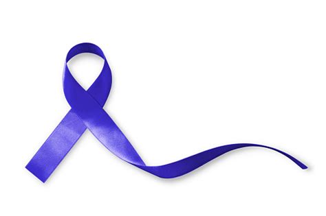 Dark Blue Ribbon For Raising Awareness On Colorectal Colon Cancer Acute