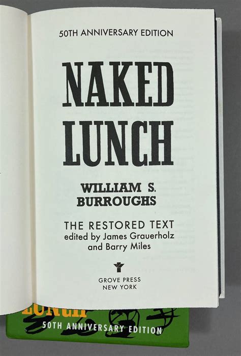 Naked Lunch Deluxe Th Anniversary Edition By William S Burroughs