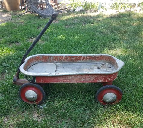Antique Kids Wagaon 1940 Murray Red Wagon Childs Ride Etsy