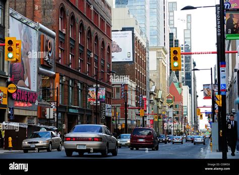 Yonge Street The Busiest Street In Downtown Toronto Ontario Canada