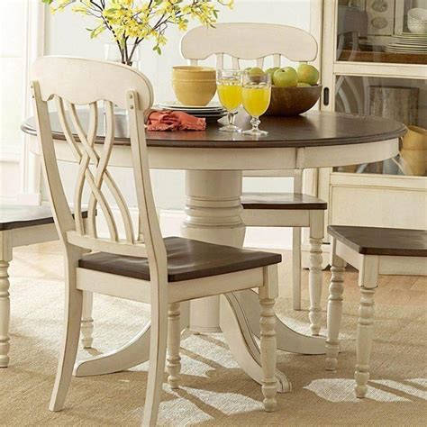 Small off white kitchen table and chairs. Dining Tables With White Legs and Wooden Top | Dining Room ...