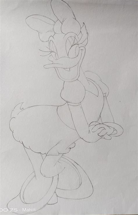 How To Draw A Daisy Duck Step By Step