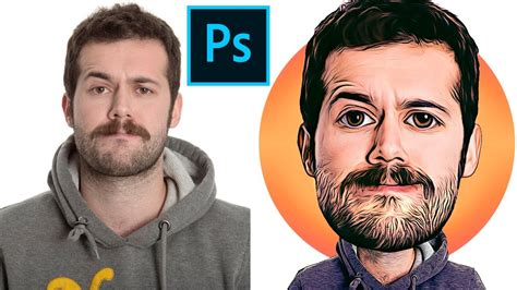 How To Turn Photo To Cartoon Effect With Caricature Style Photoshop